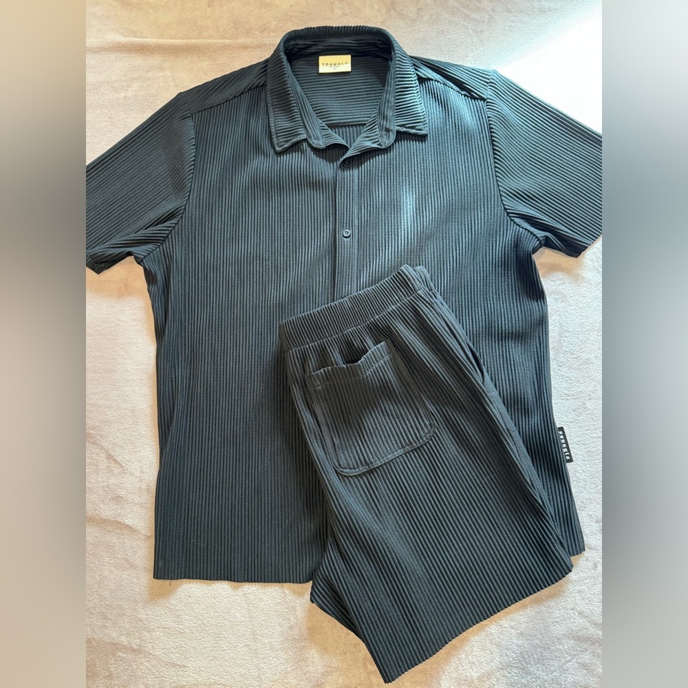 YoungLA Ribbed Matching Set Black – Men’s XL